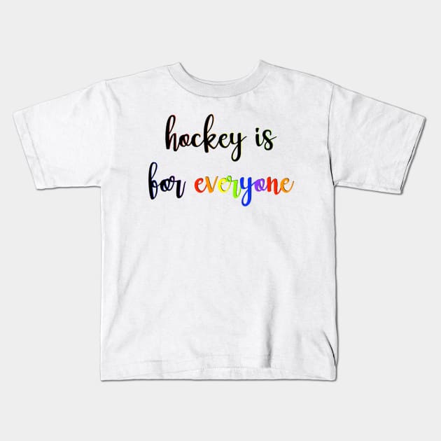 hockey is for everyone Kids T-Shirt by cartershart